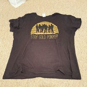 Port and Company Black and Gold Graphic Tee